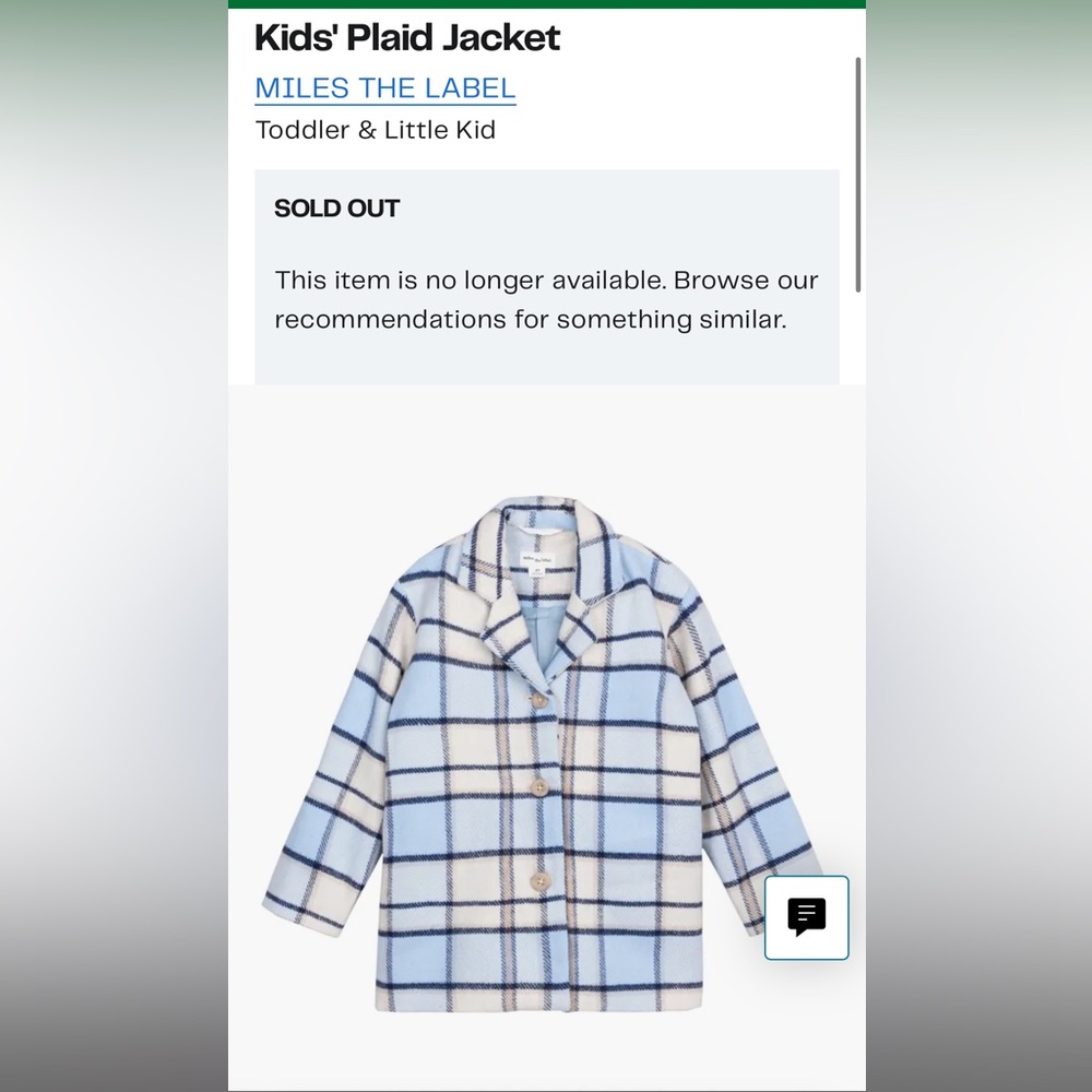 NWT Miles the label jacket 3T